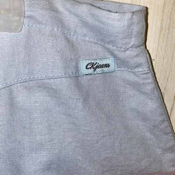 Calvin Klein jeans baby blue cotton vintage skirt 8 m l vtg women’s mini - Picture 3 of 8